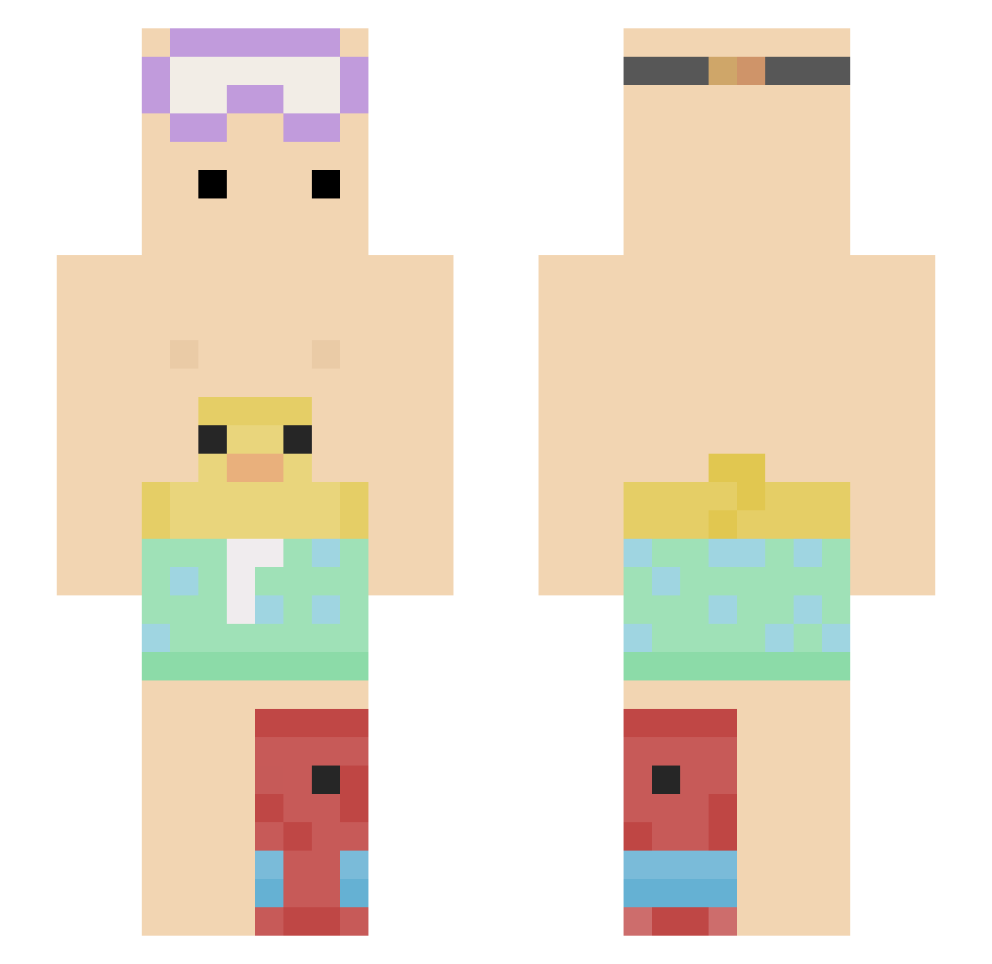 Duhoi Minecraft skin, front and back view