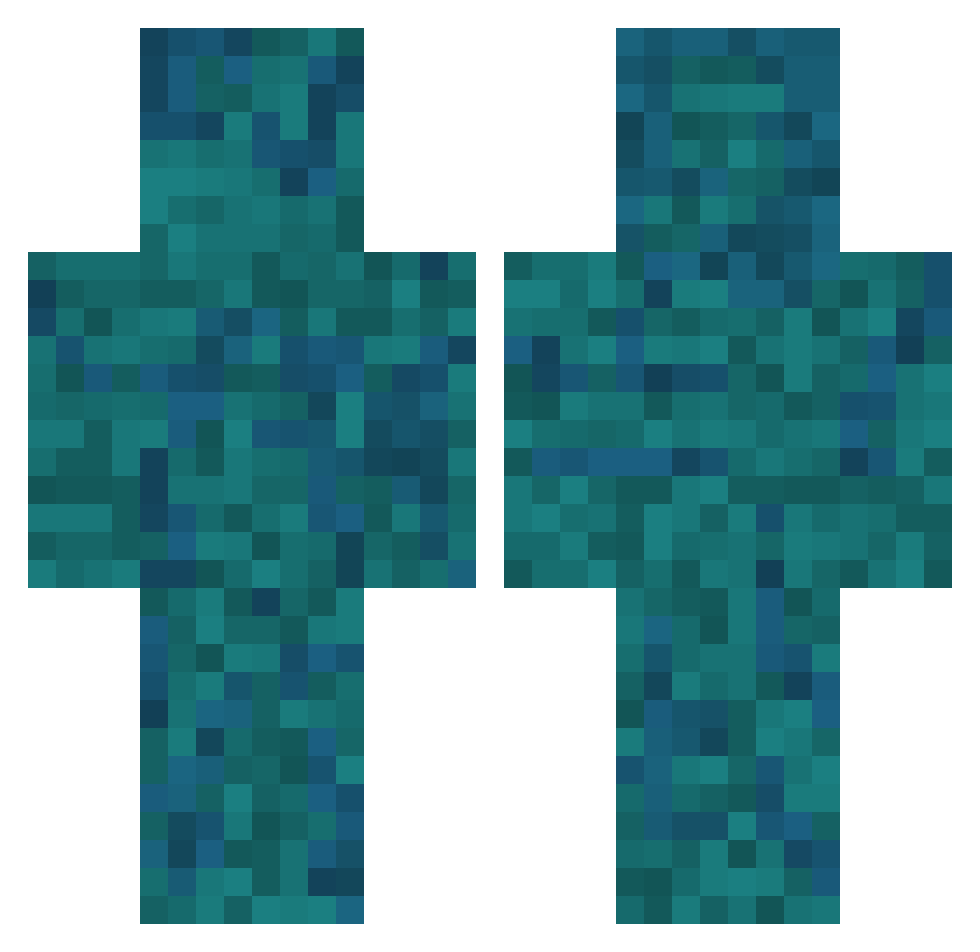 KLouis Minecraft skin, front and back view