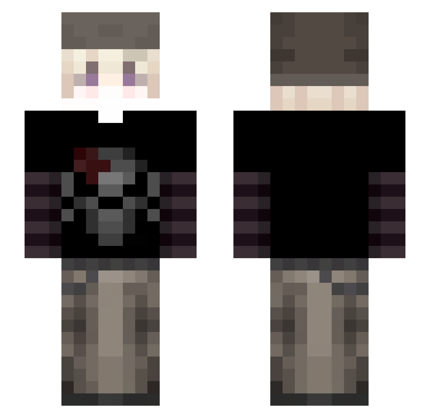 snlsnx Minecraft skin, front and back view