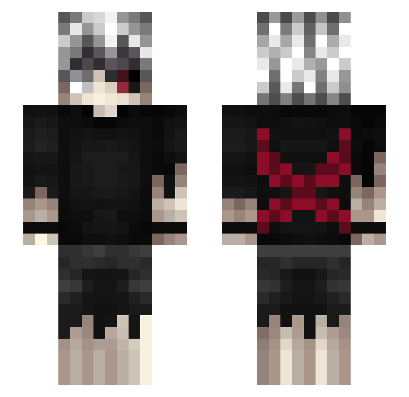 Vengeance3110 Minecraft skin, front and back view