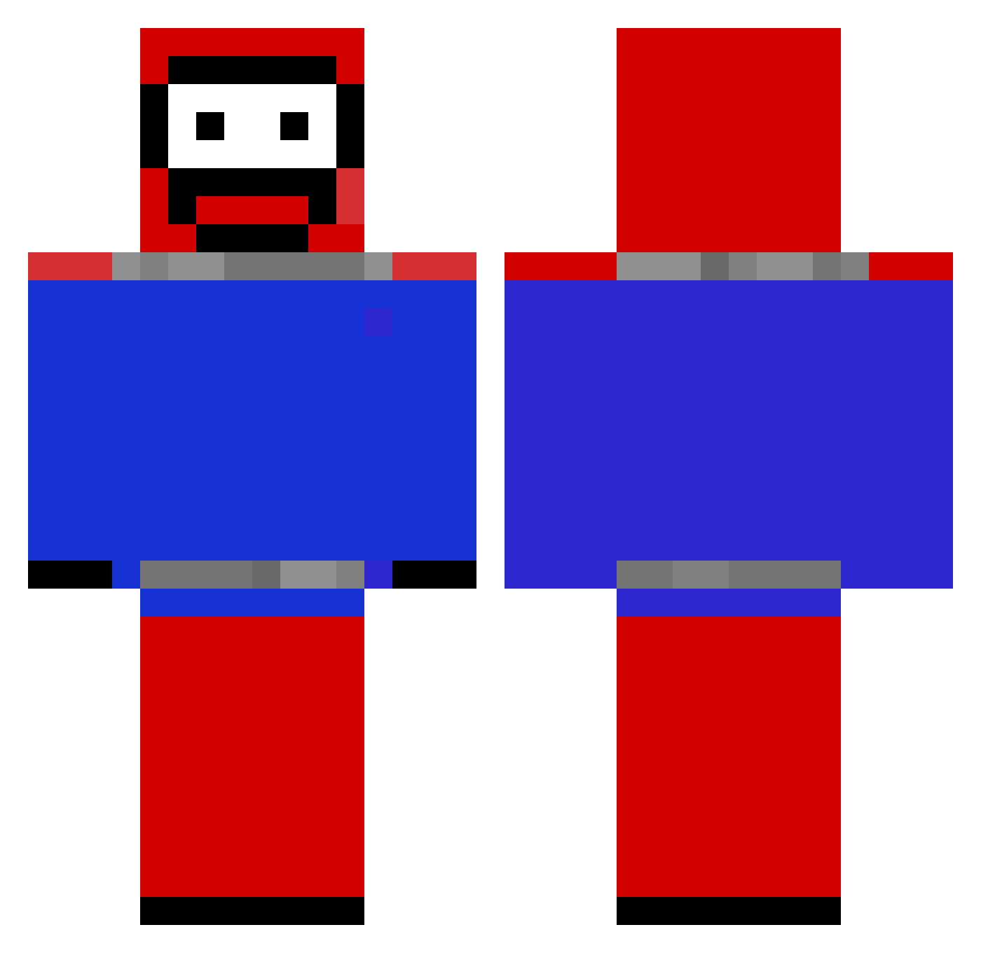 saaltje Minecraft skin, front and back view