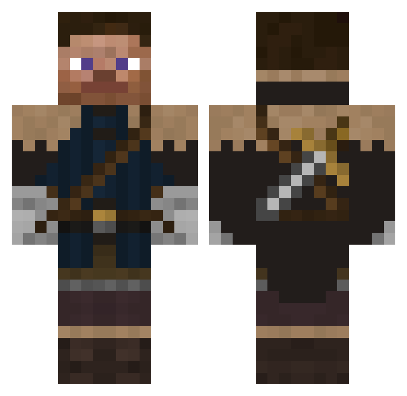 Tulgay Minecraft skin, front and back view
