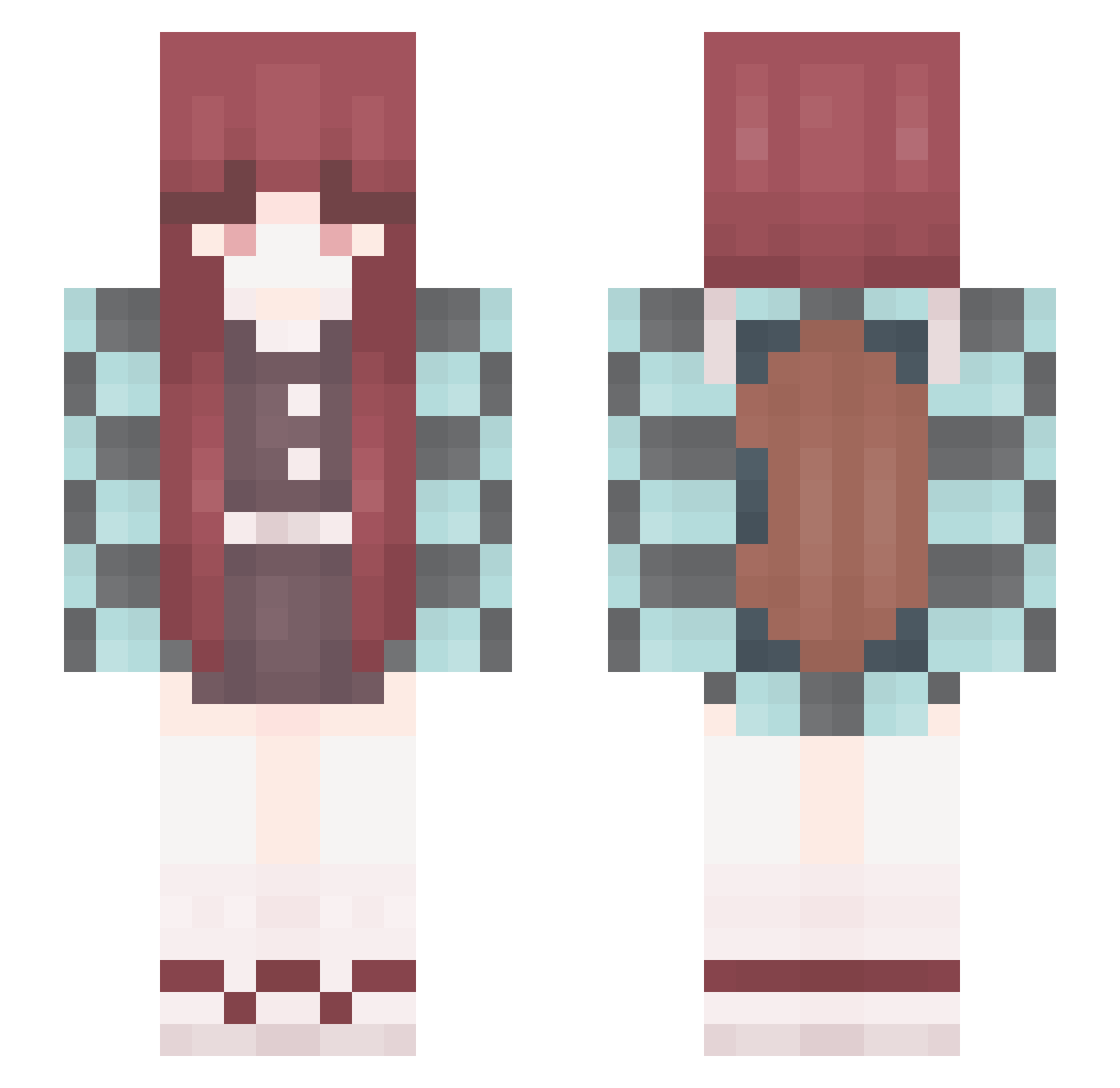 JakeWillCook Minecraft skin, front and back view