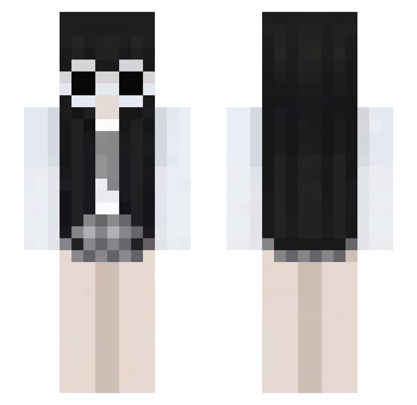 Pwepsi Minecraft skin, front and back view