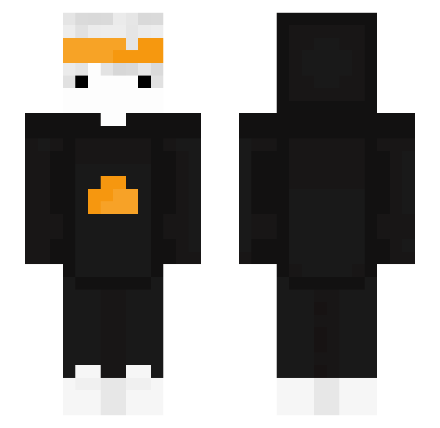xXDamokarXxCZ Minecraft skin, front and back view