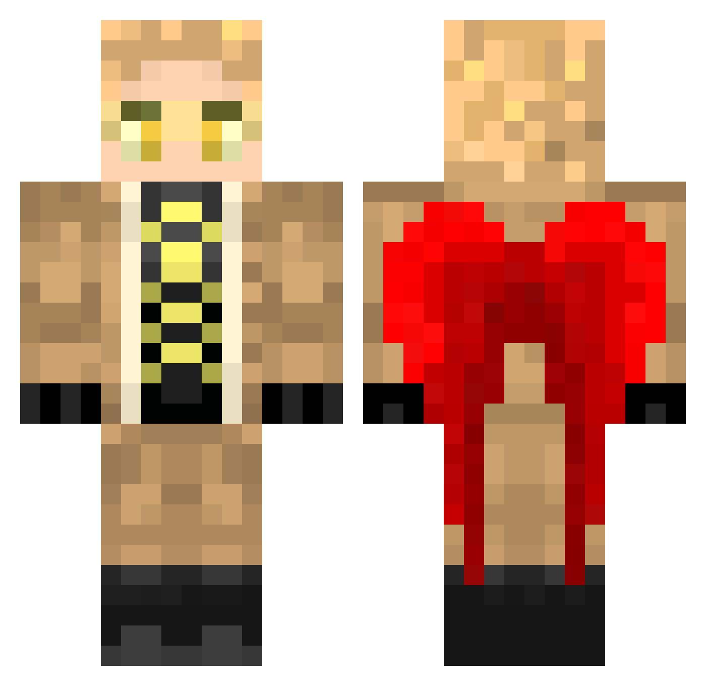 Eliabricot Minecraft skin, front and back view