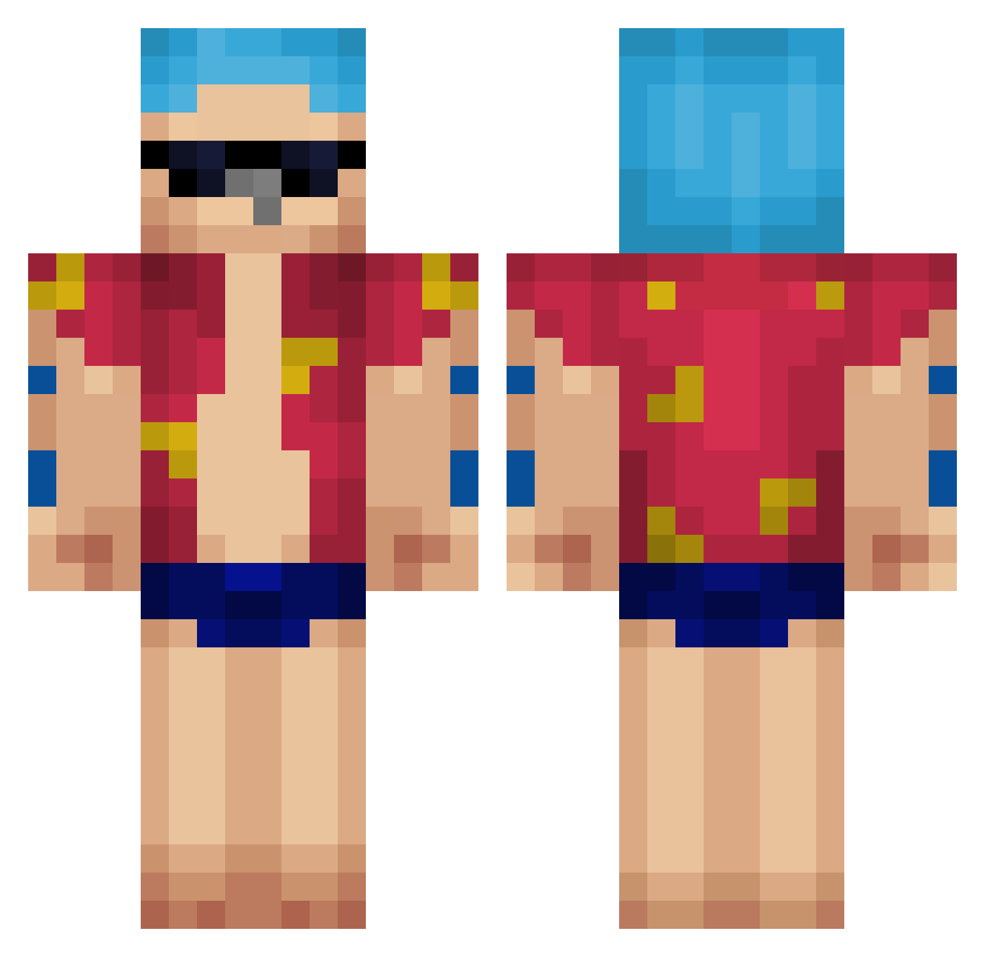 that_bored_gamer Minecraft skin, front and back view