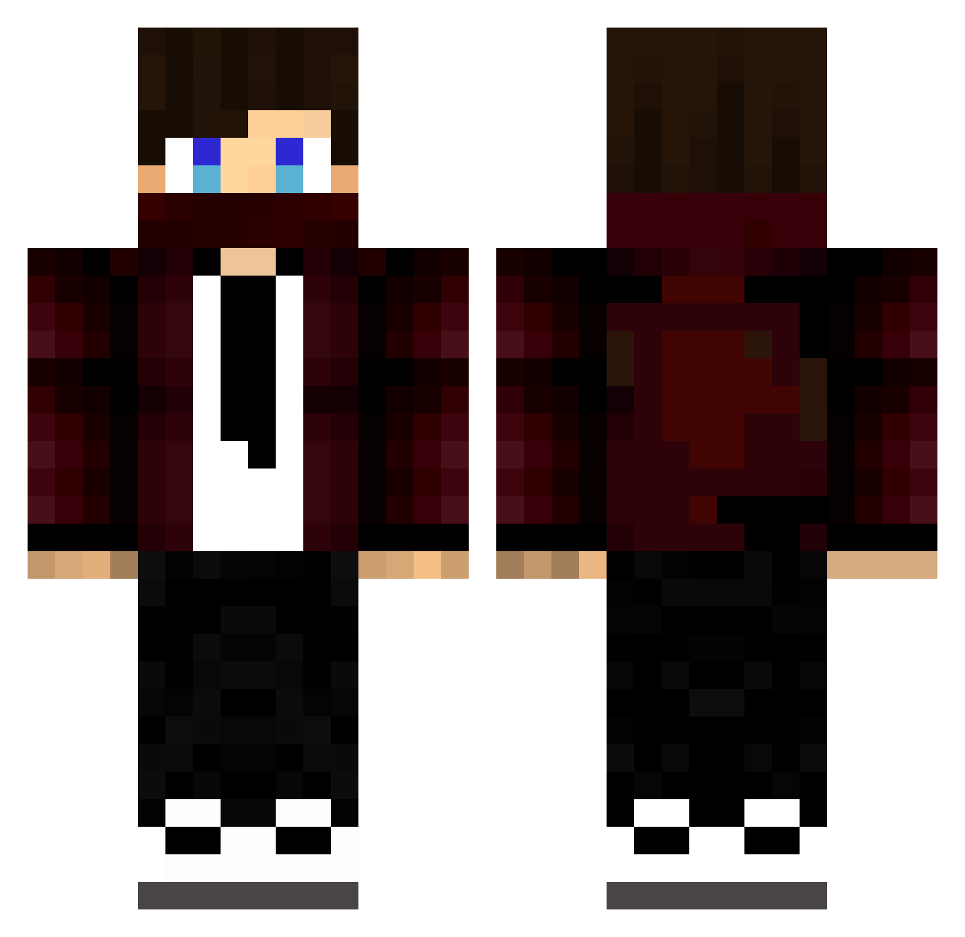 TimurhaN_ Minecraft skin, front and back view