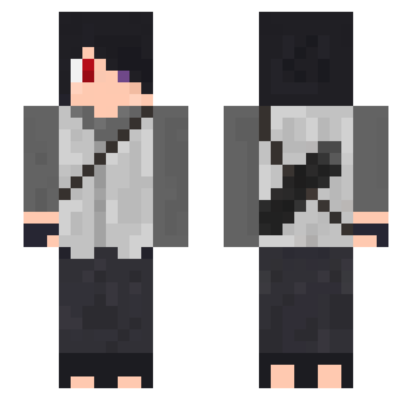 tryhardzenith Minecraft skin, front and back view