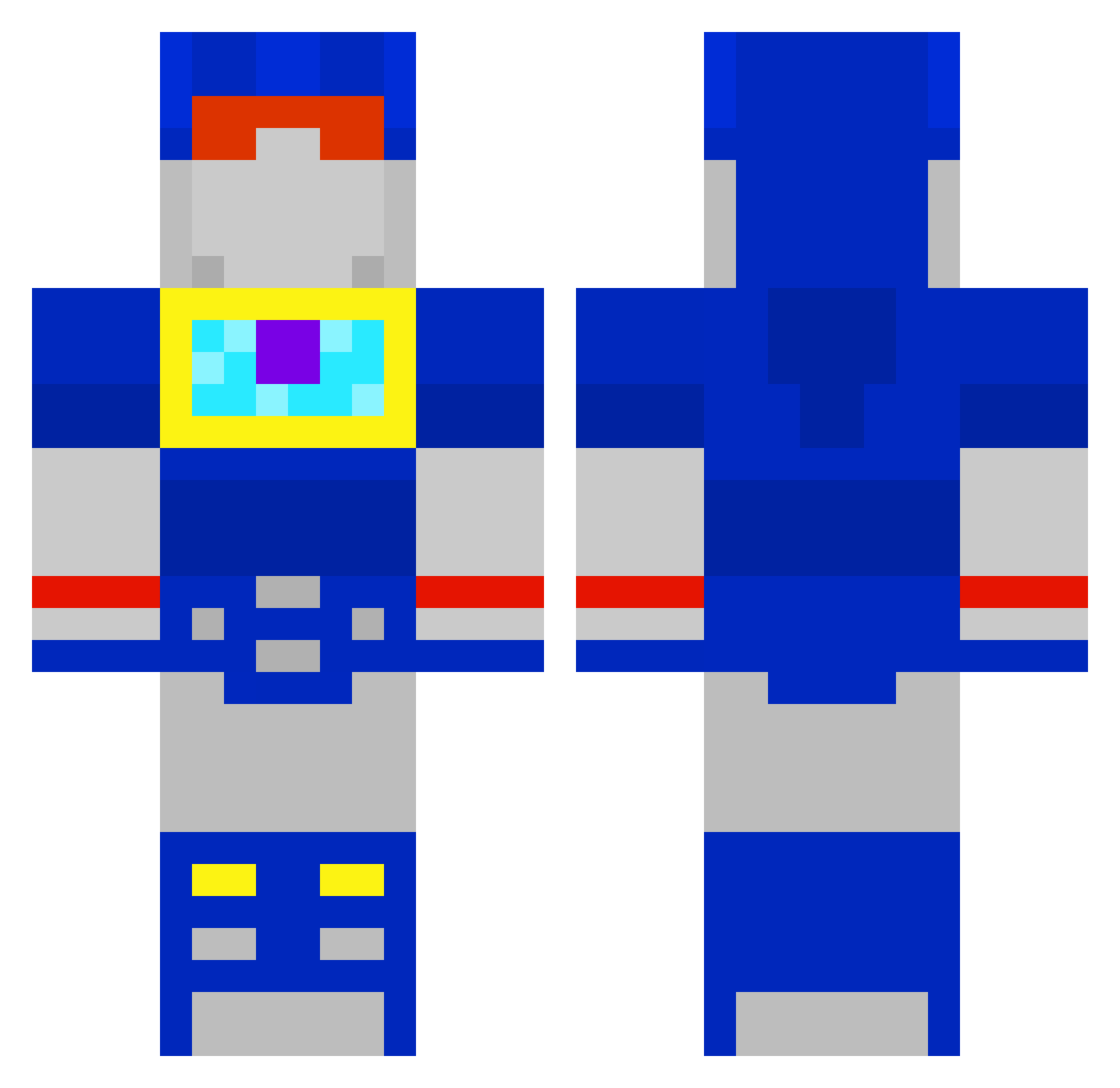 Sobota Minecraft skin, front and back view