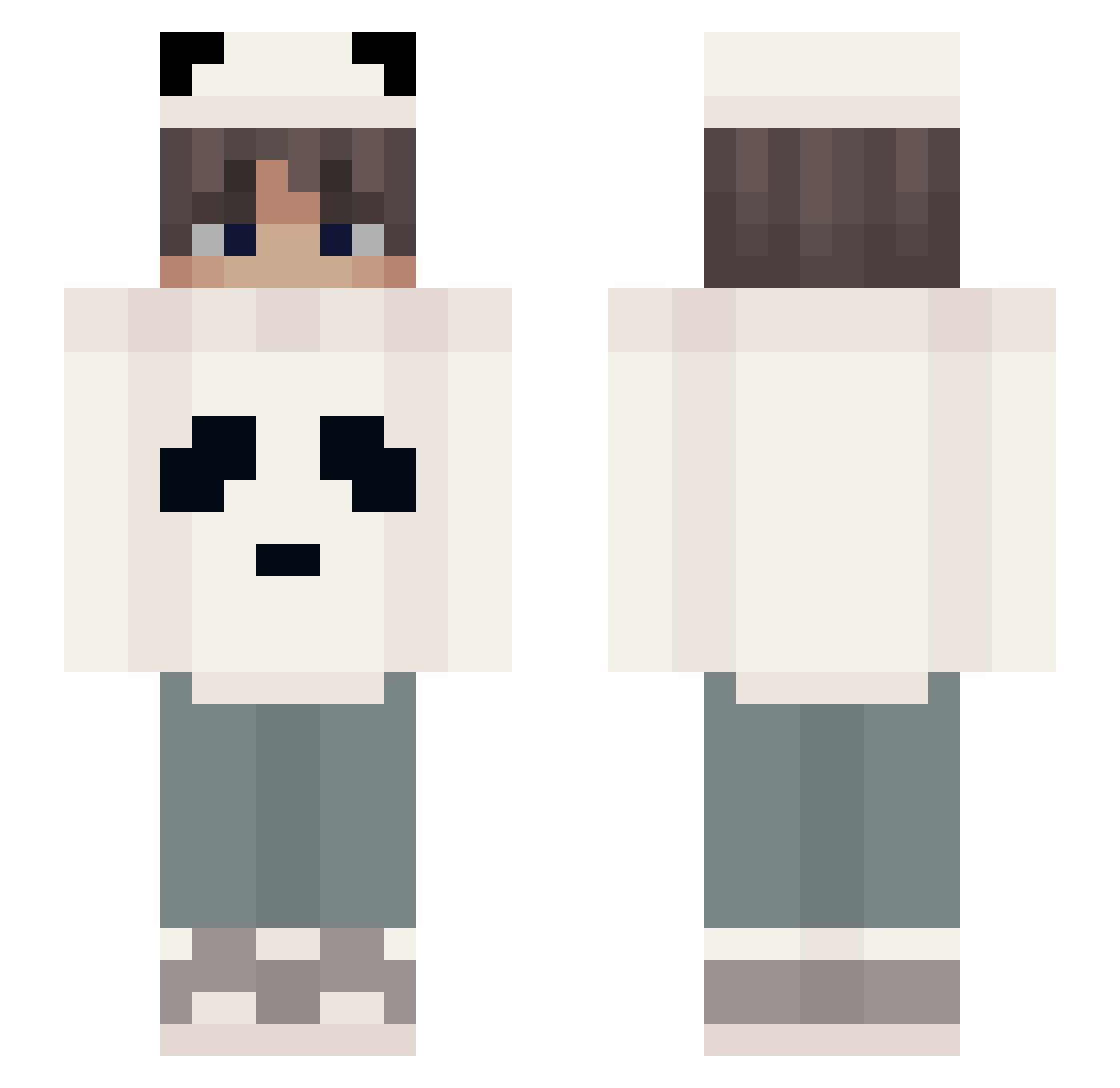 N2theils Minecraft skin, front and back view