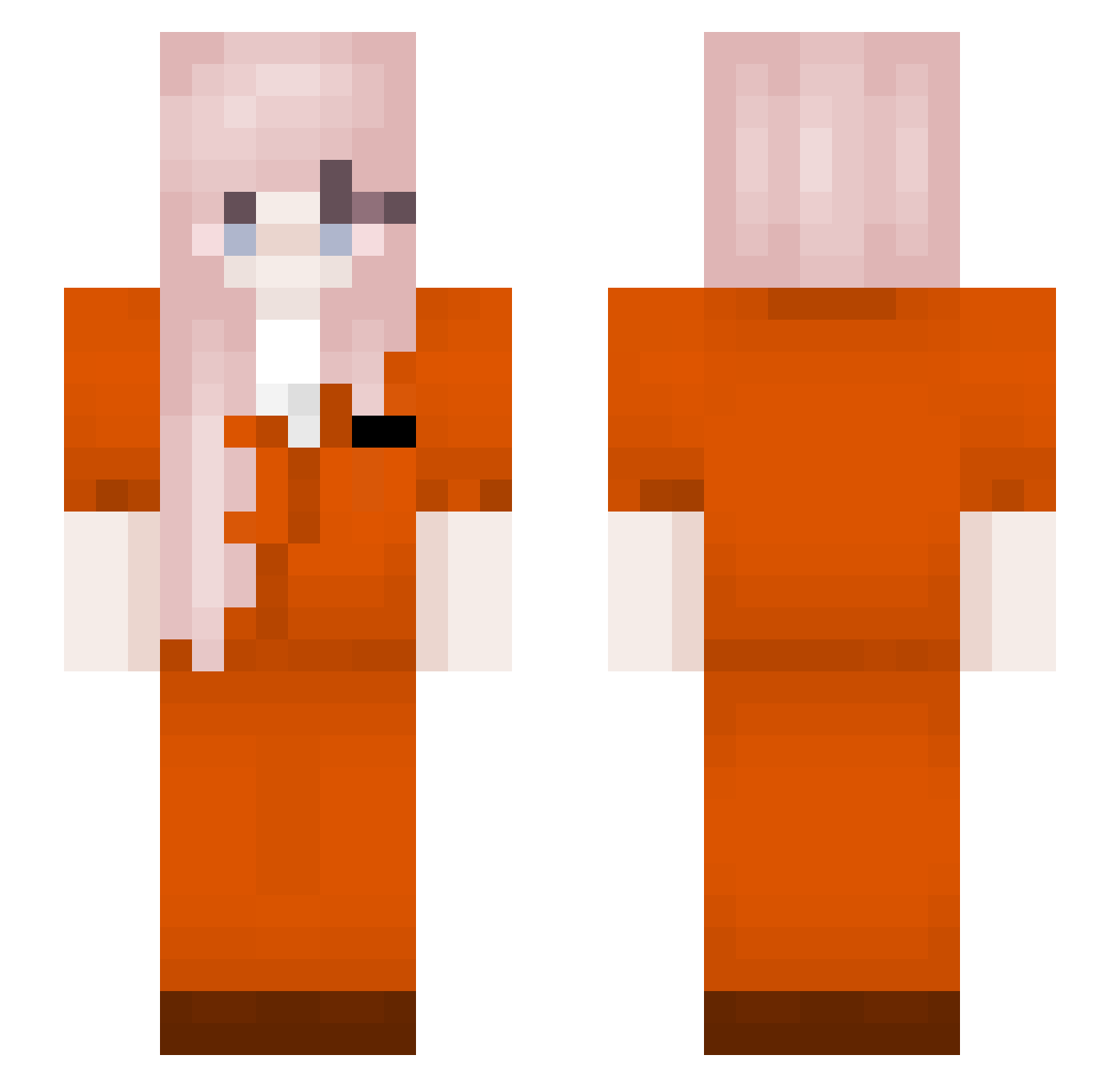 DoodleDragon27 Minecraft skin, front and back view
