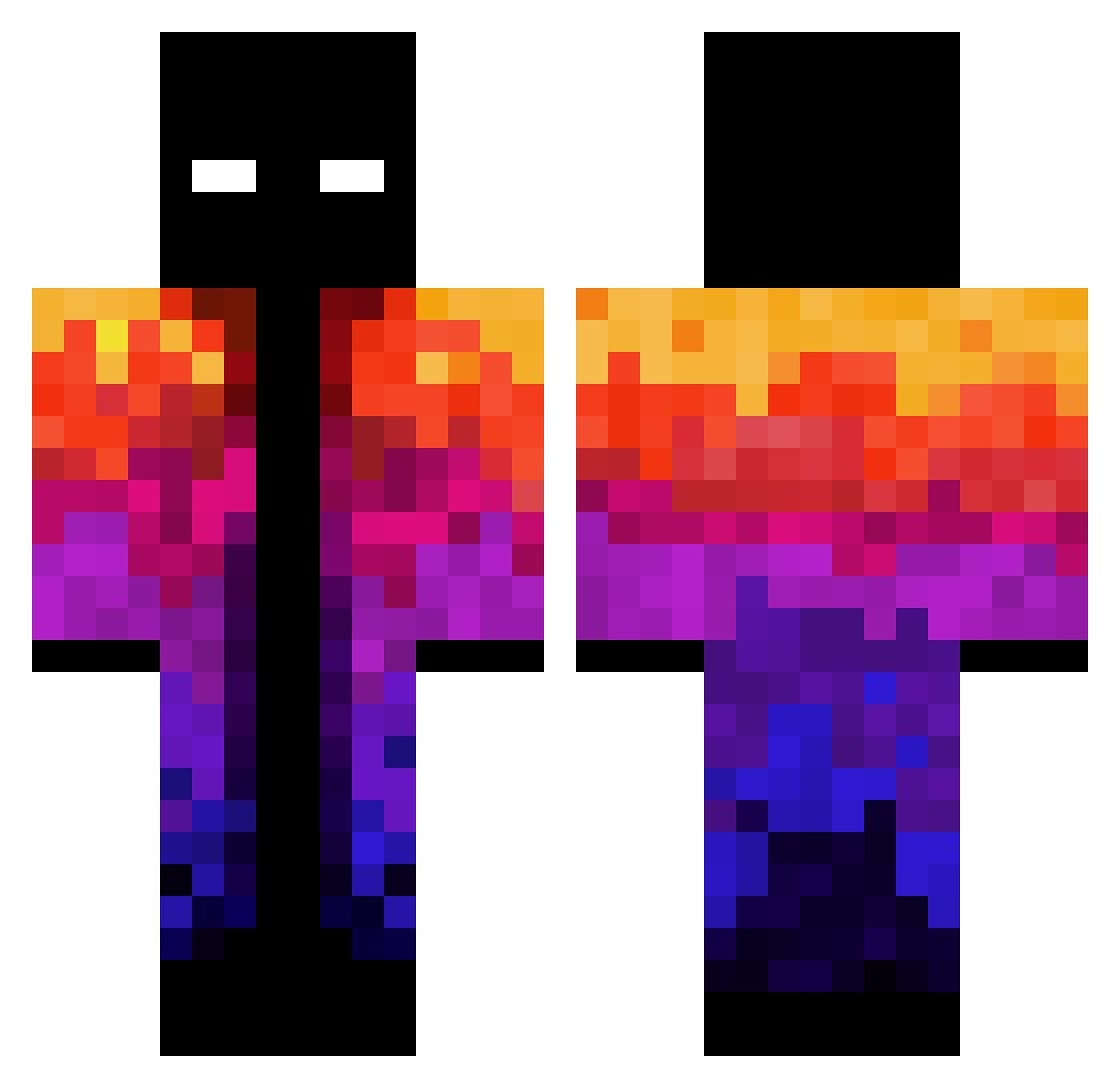 Lazerboom0 Minecraft skin, front and back view
