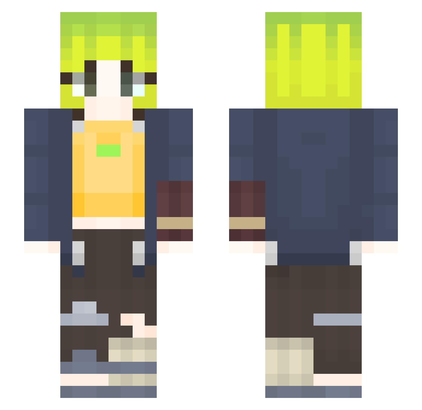 vtqKang Minecraft skin, front and back view