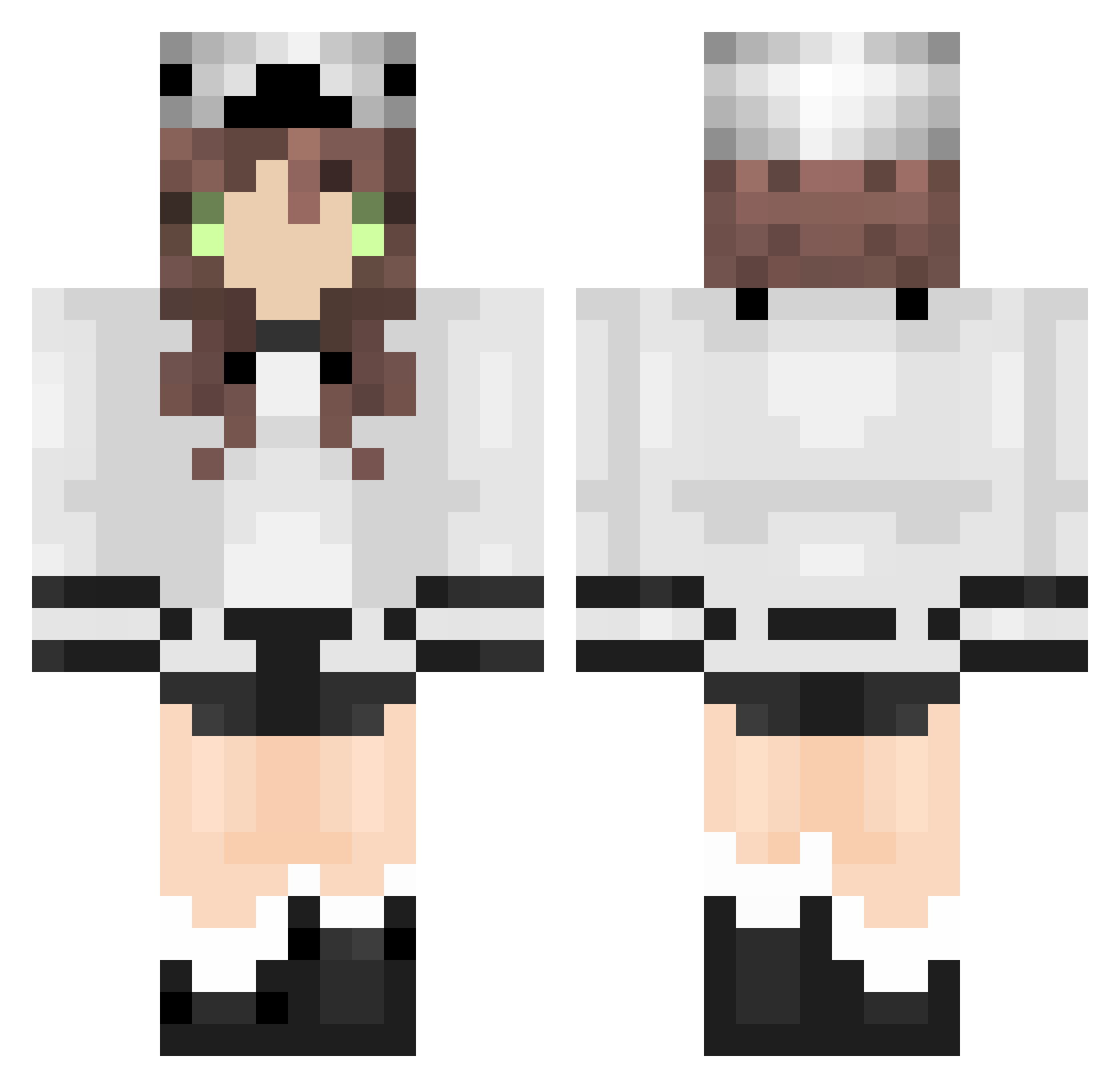 rudolta Minecraft skin, front and back view