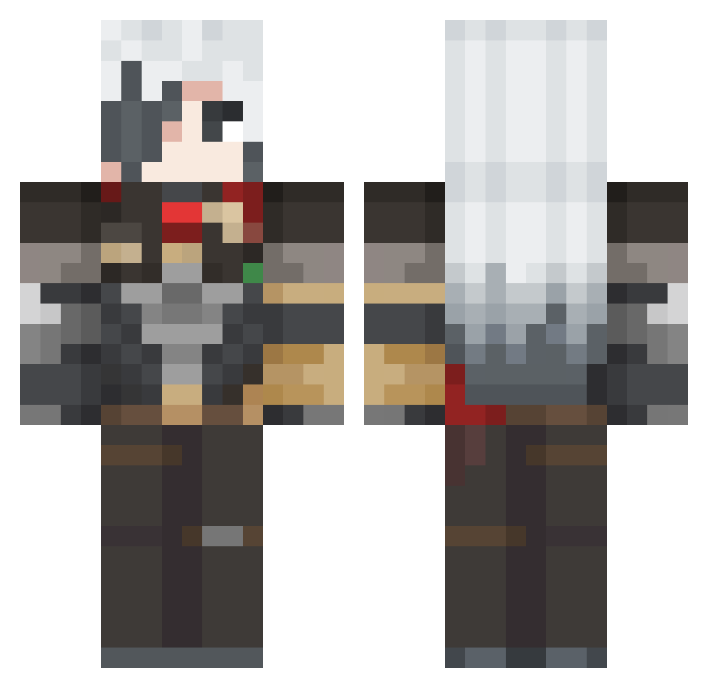 greenionpan Minecraft skin, front and back view