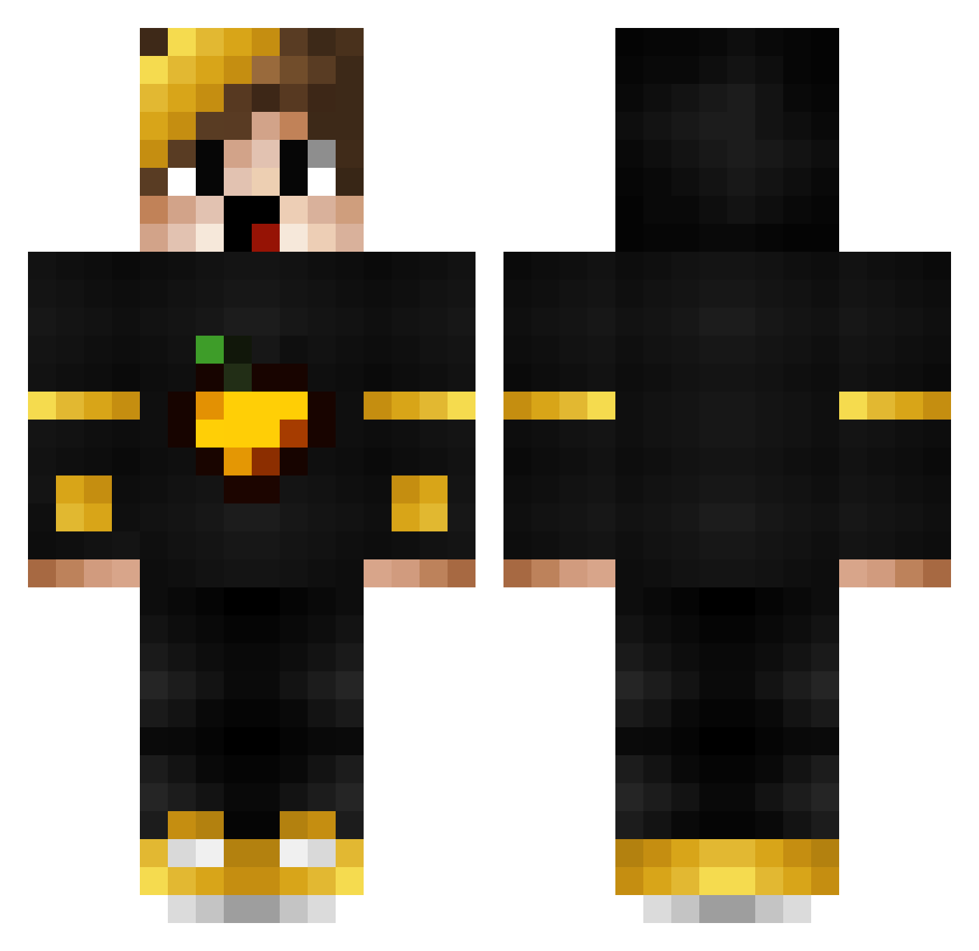 xAyberkPro Minecraft skin, front and back view
