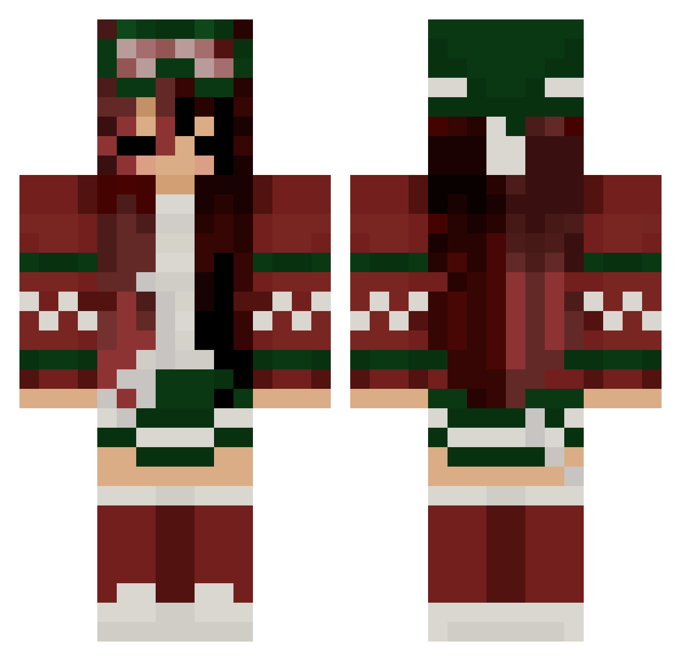 aloicesy Minecraft skin, front and back view