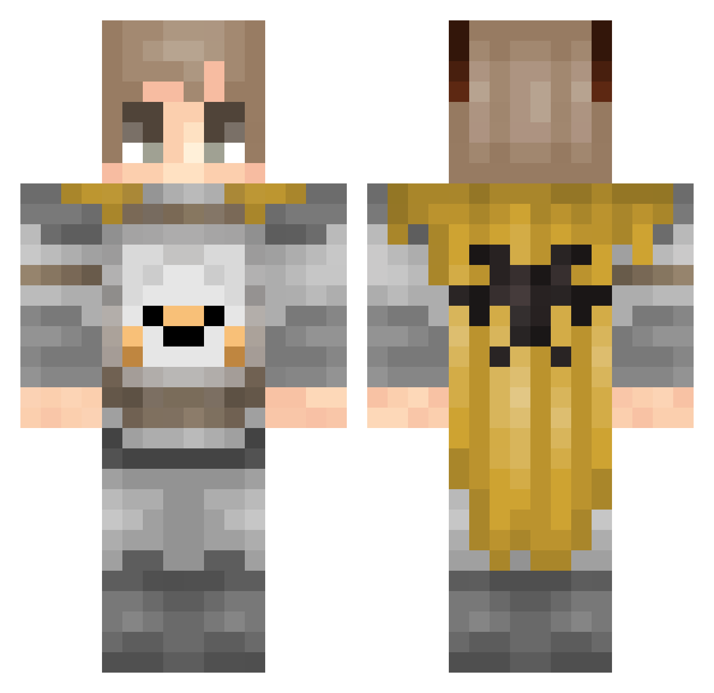 Wolf_FX Minecraft skin, front and back view