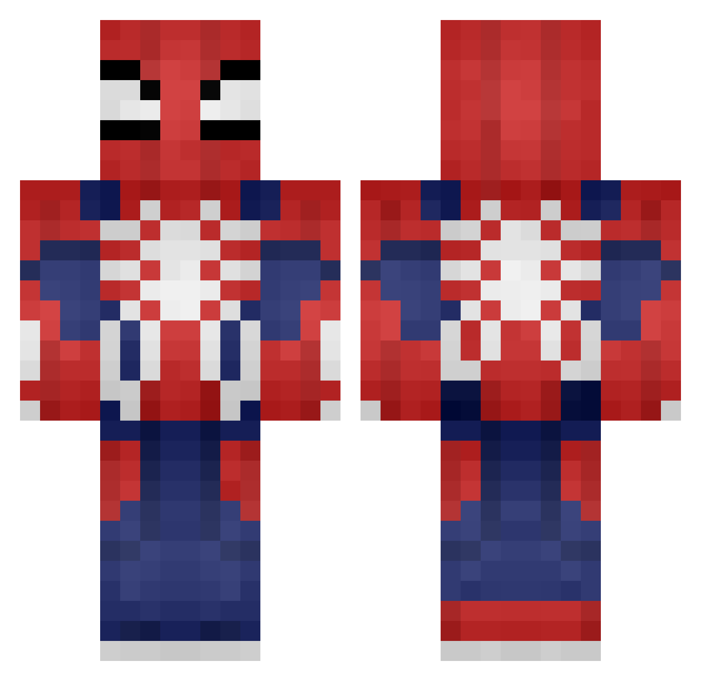AlexSGlock Minecraft skin, front and back view