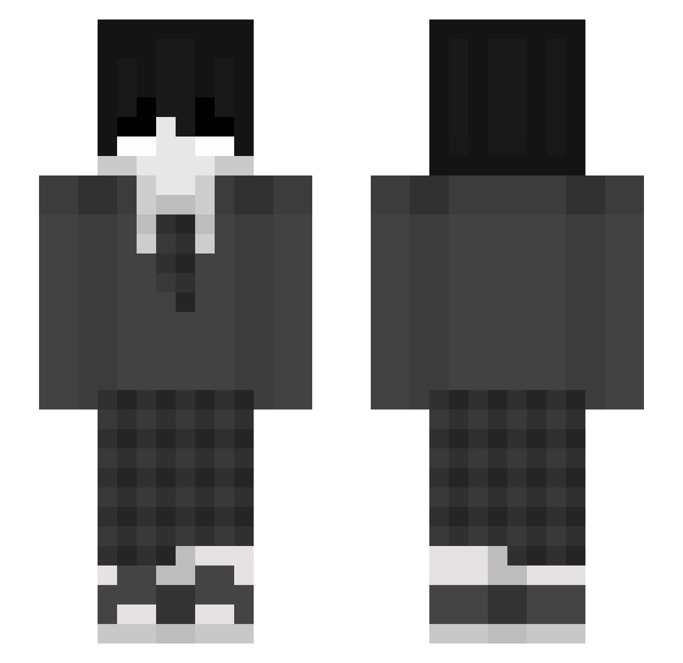 sadlyvibes Minecraft skin, front and back view
