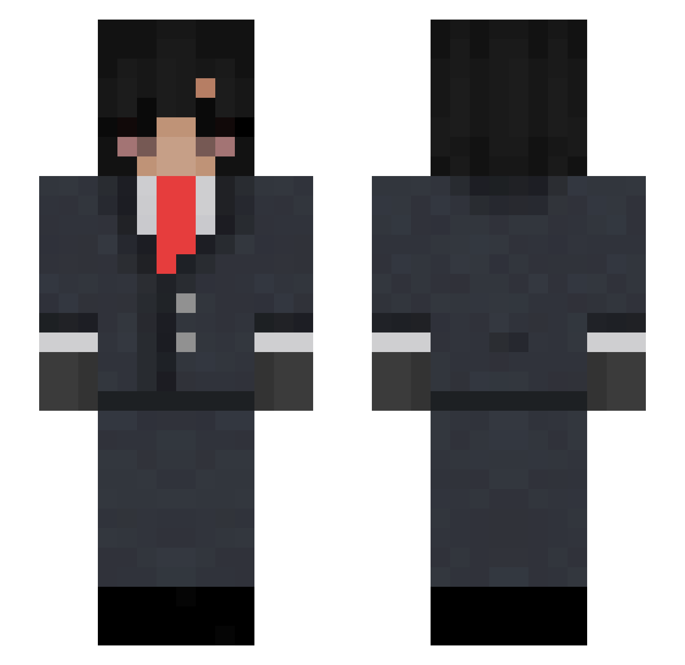 Plueschie_ Minecraft skin, front and back view