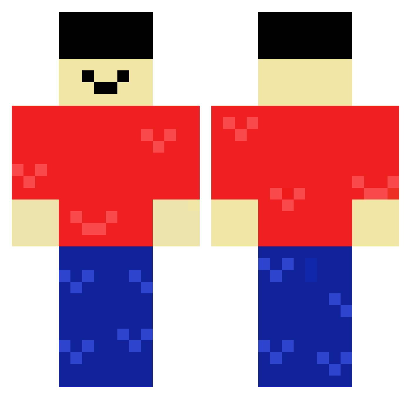 presidenterna Minecraft skin, front and back view