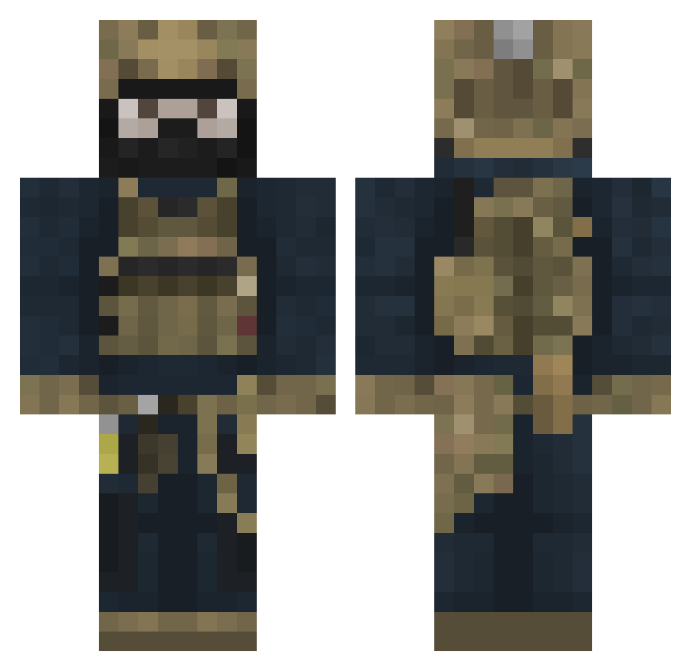 bruhwizard1 Minecraft skin, front and back view