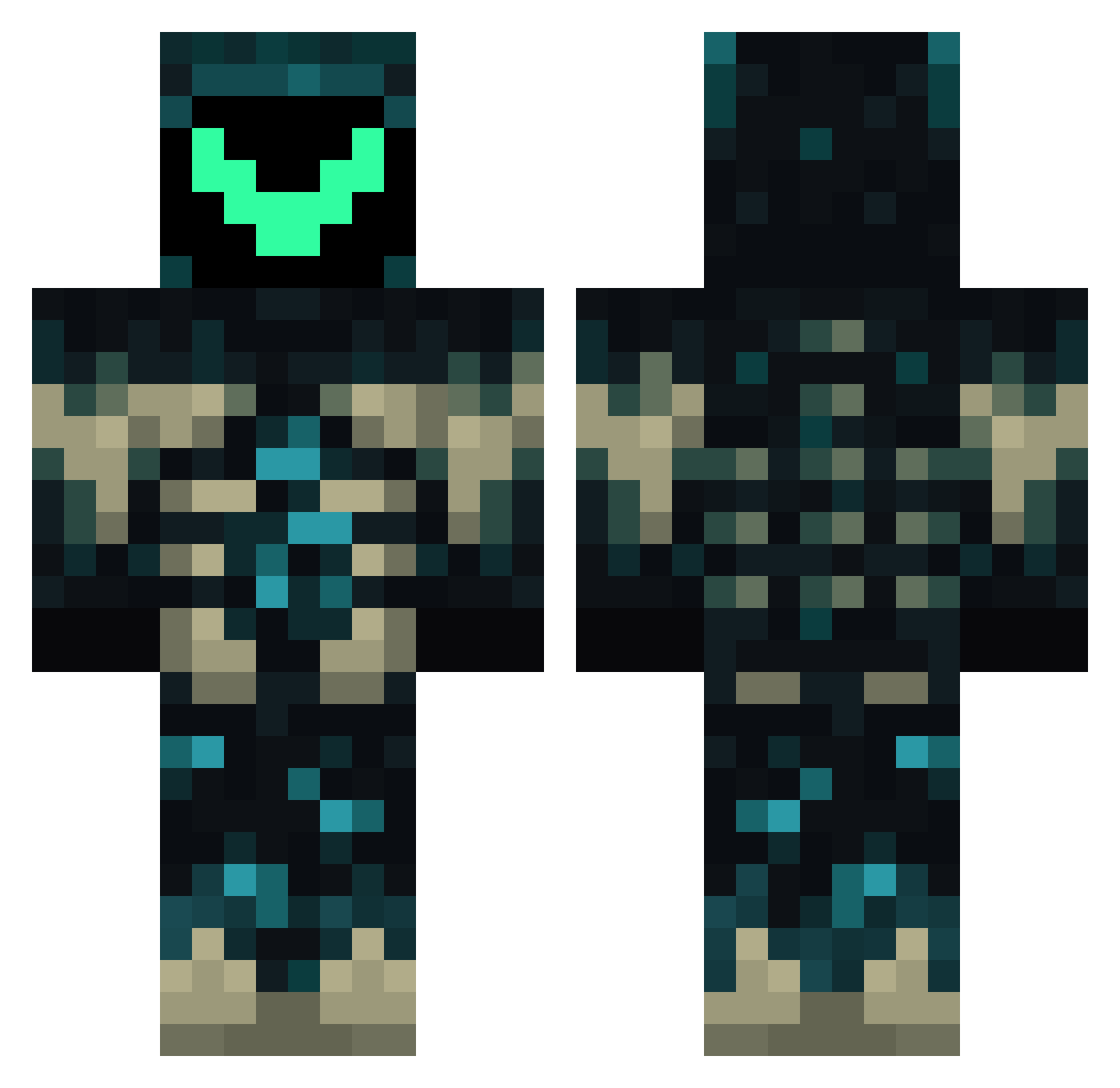 lantern20 Minecraft skin, front and back view