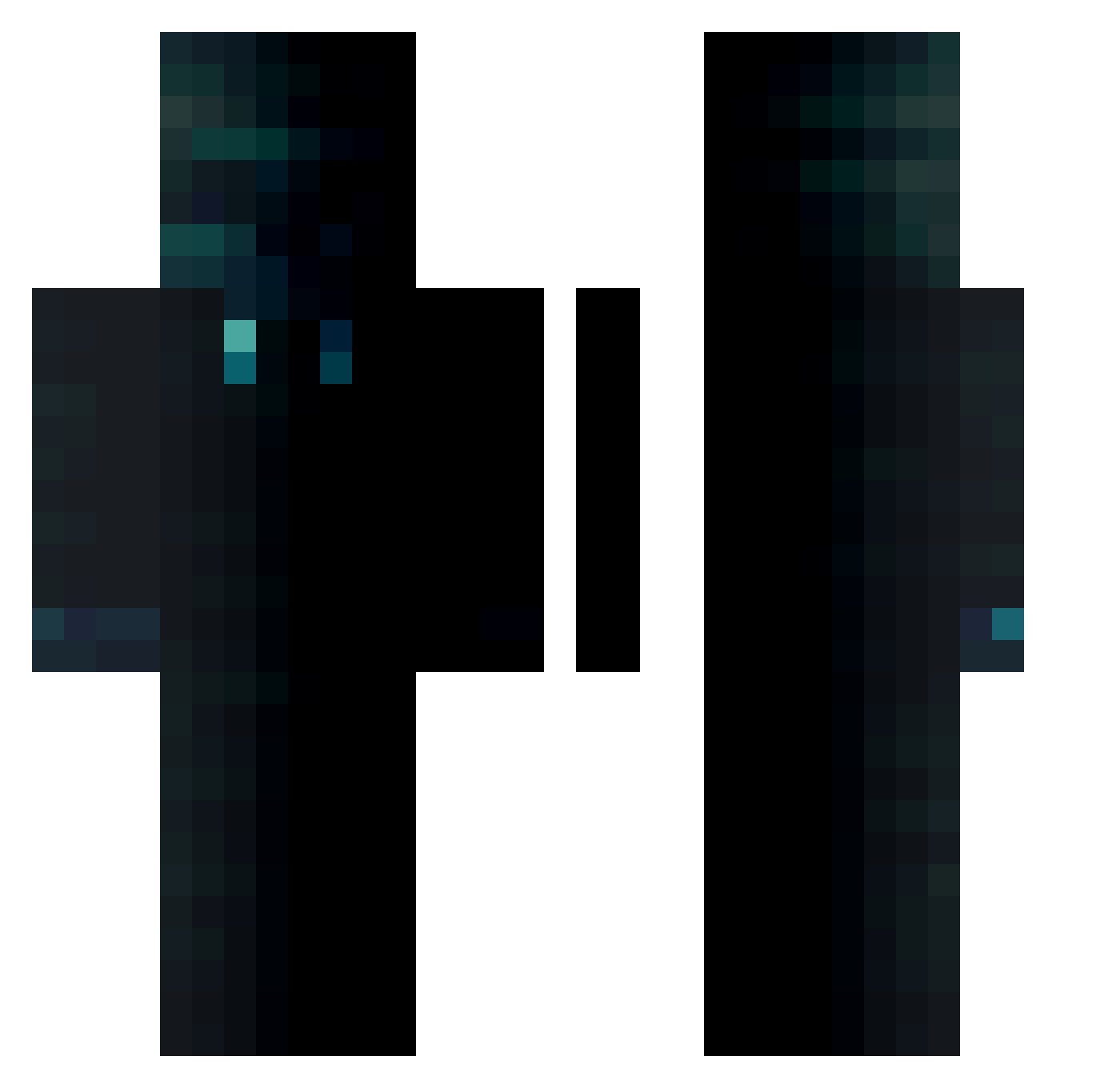 TV_DAWID Minecraft skin, front and back view