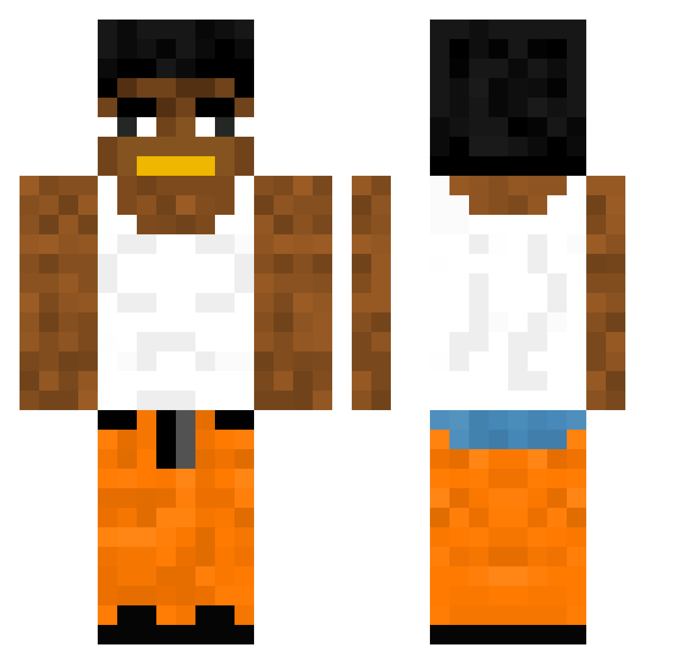 EmailKolar Minecraft skin, front and back view