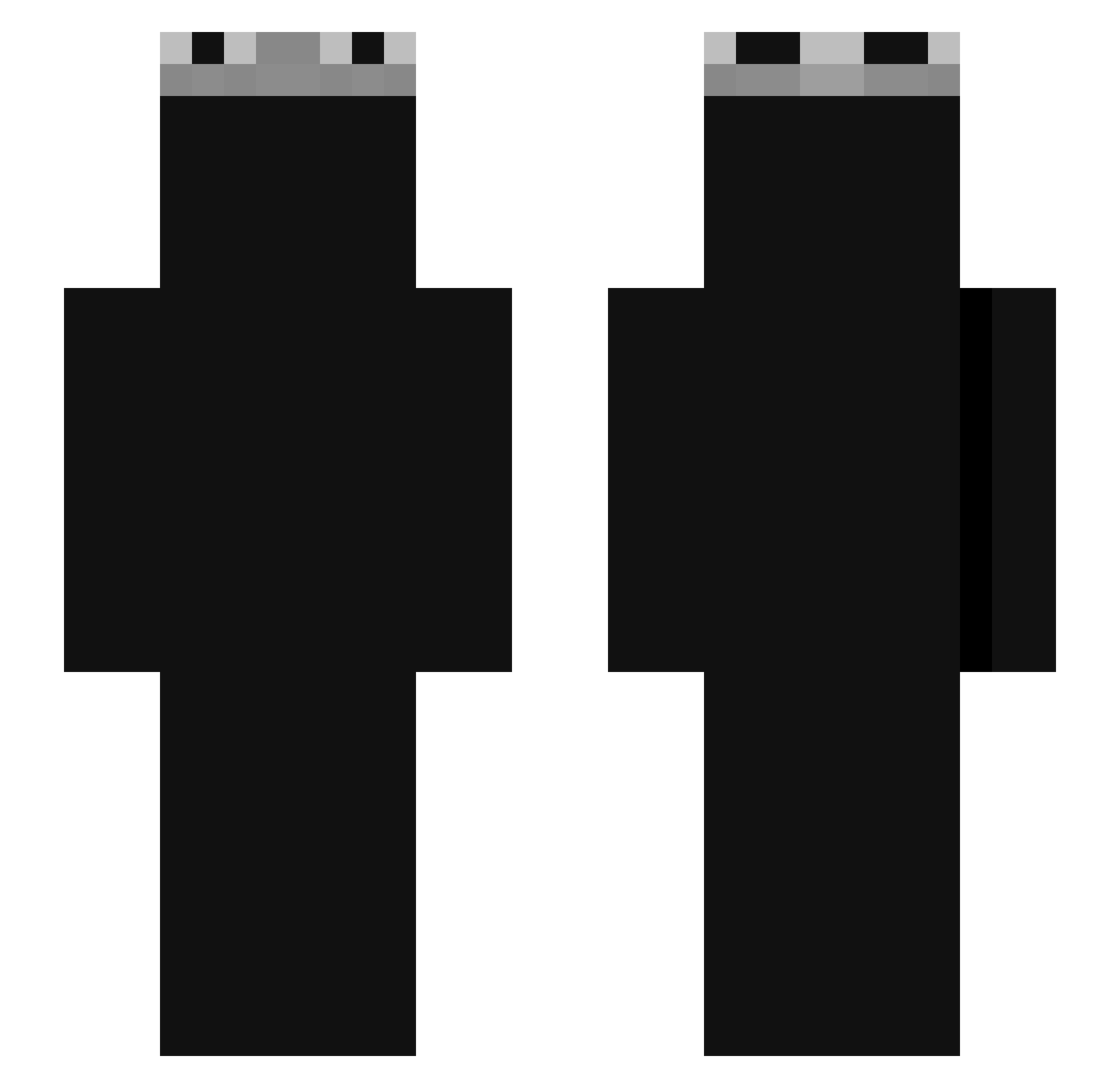 ultraswish Minecraft skin, front and back view