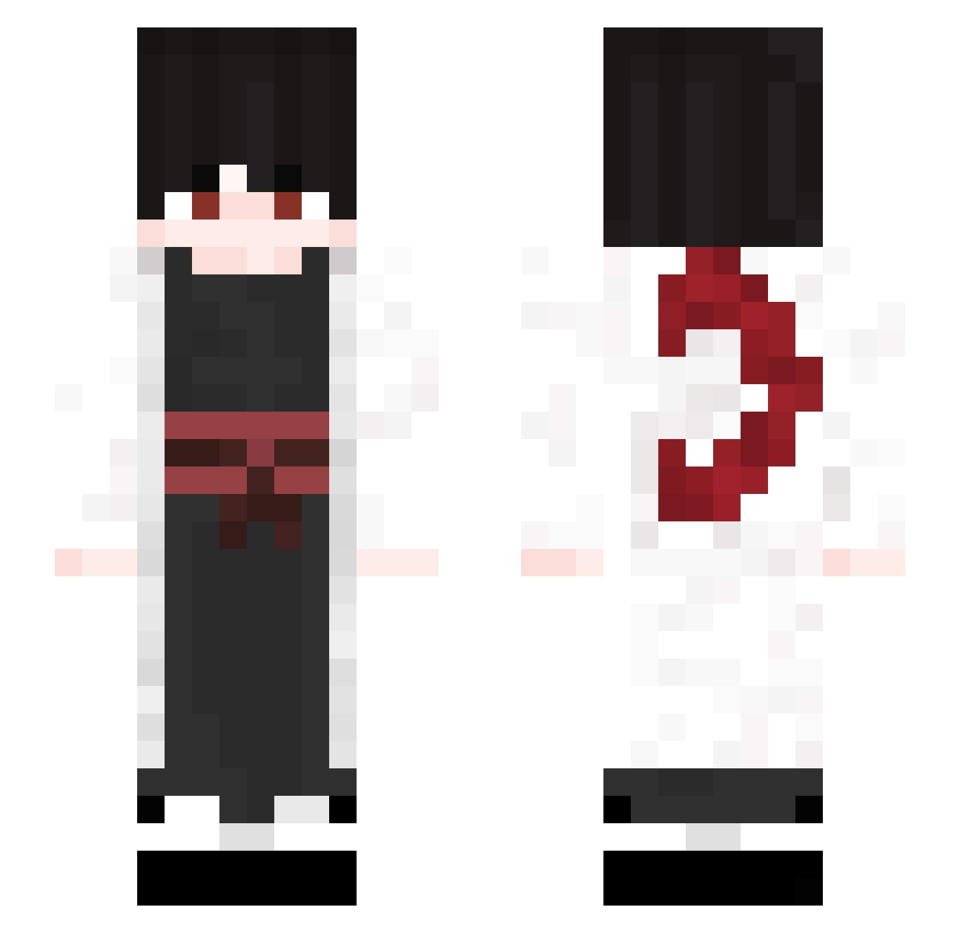 Legendk001 Minecraft skin, front and back view