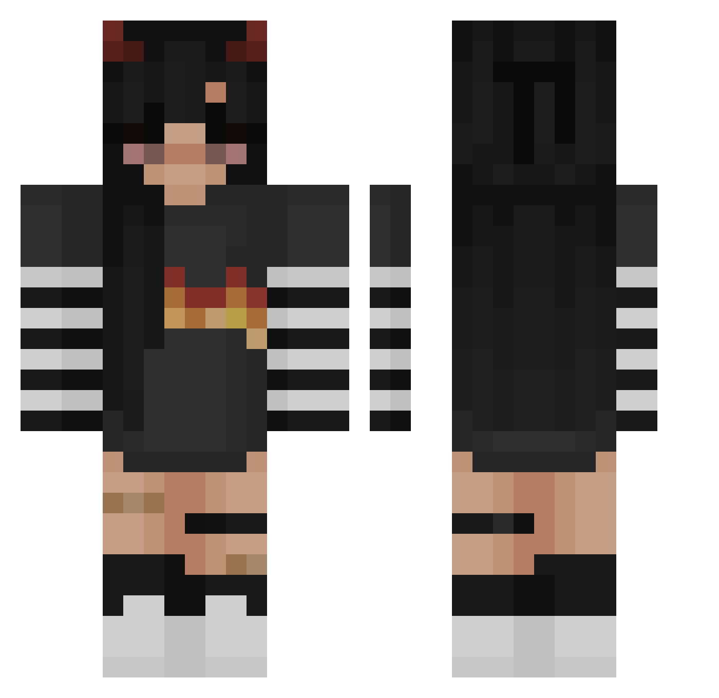 gh0st__666 Minecraft skin, front and back view