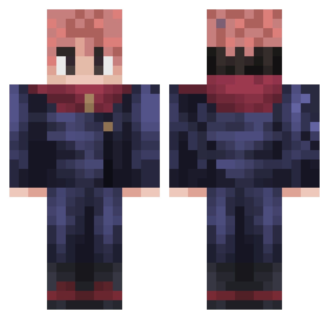 Fritohepro Minecraft skin, front and back view