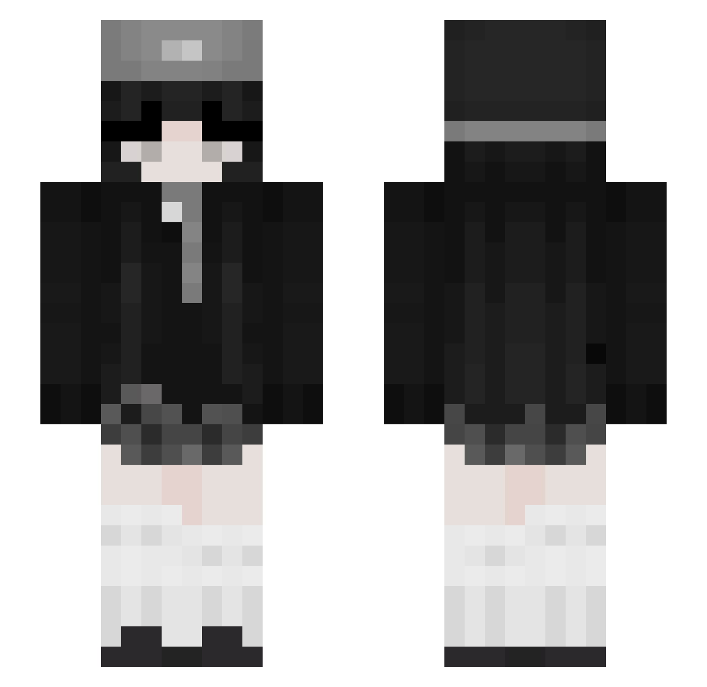 Spapmen Minecraft skin, front and back view