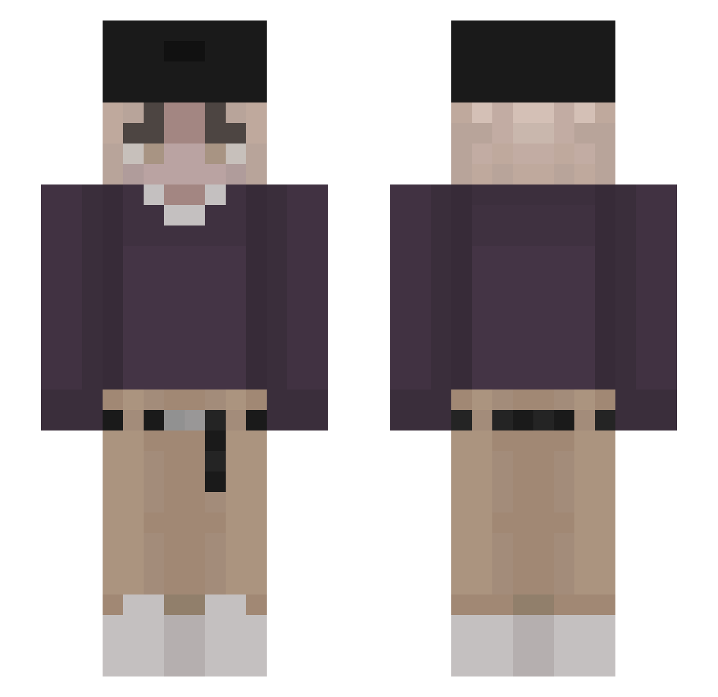 Shoyoken Minecraft skin, front and back view