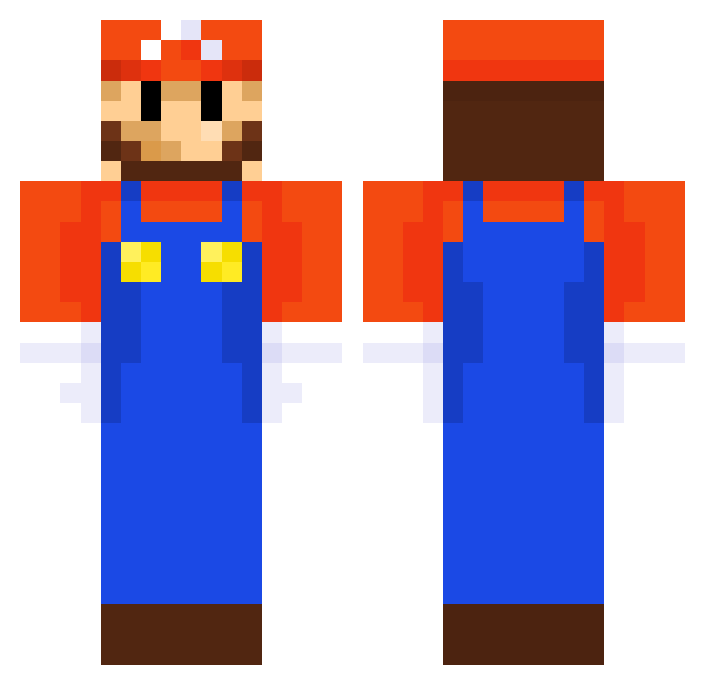 sleetypython Minecraft skin, front and back view