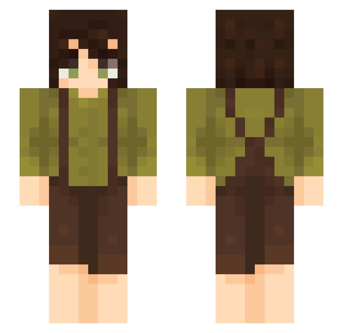 shakeygoose420 Minecraft skin, front and back view