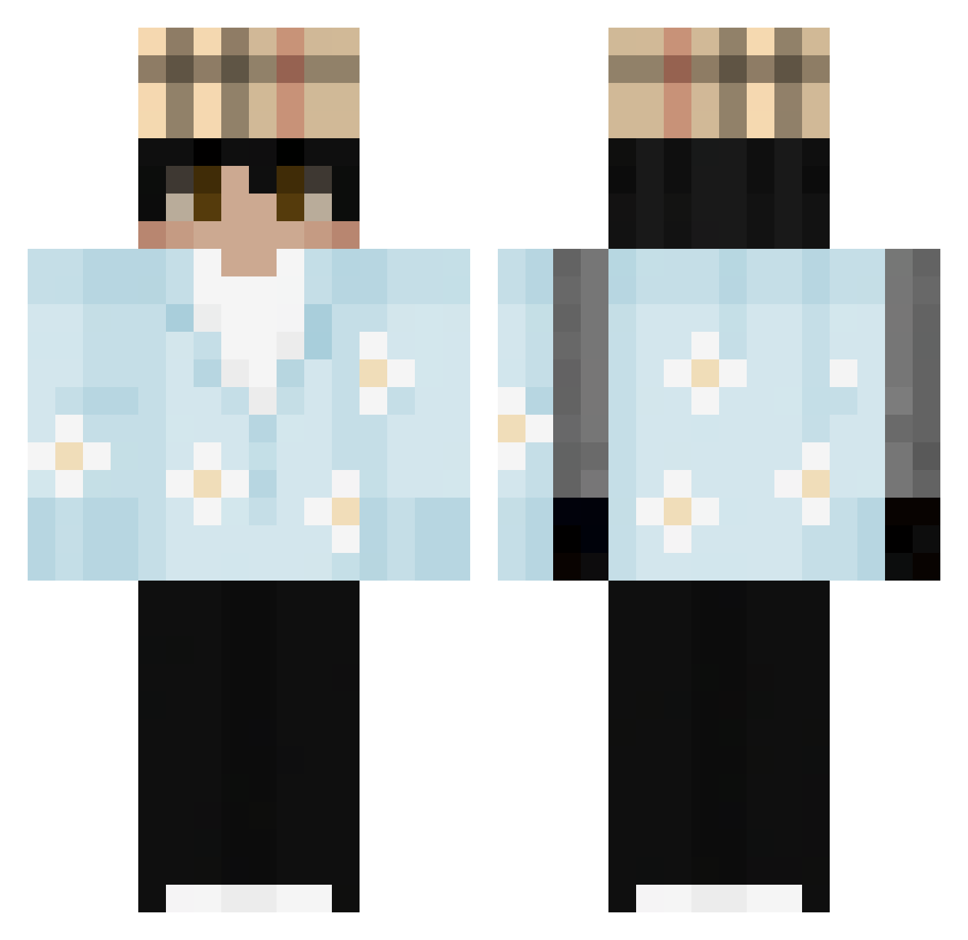 hamood3000 Minecraft skin, front and back view