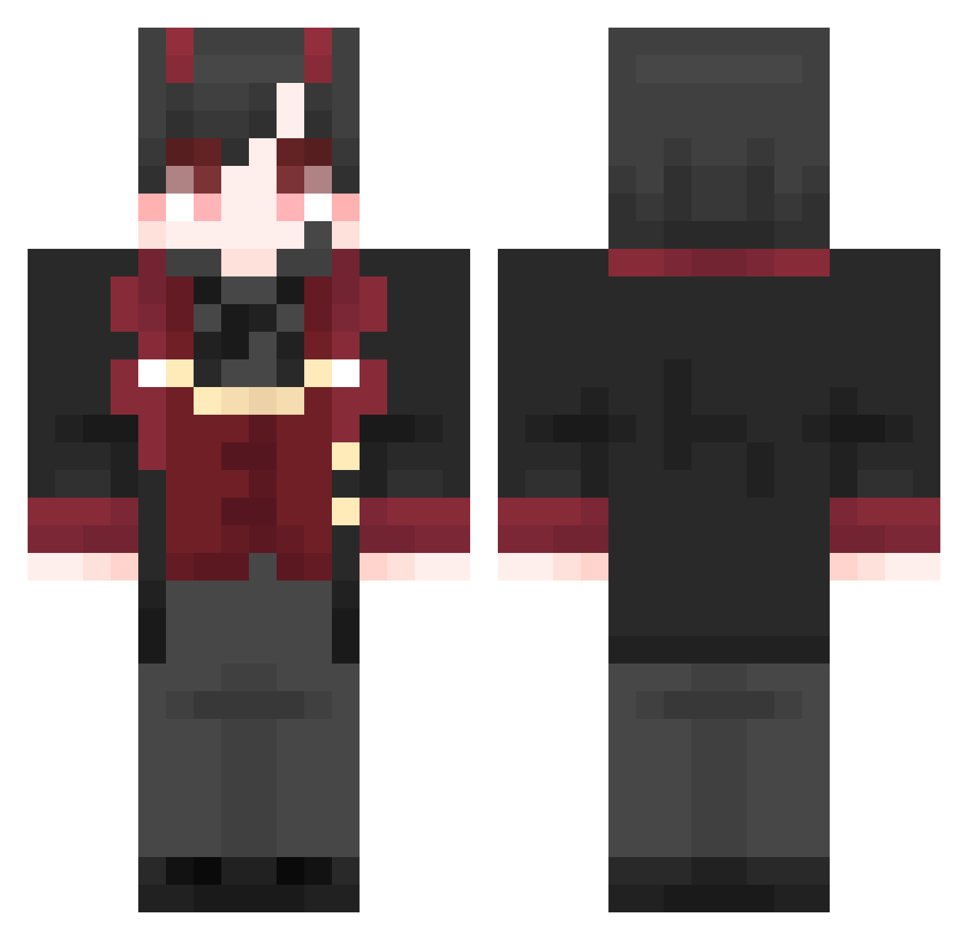 Wolcha_ Minecraft skin, front and back view
