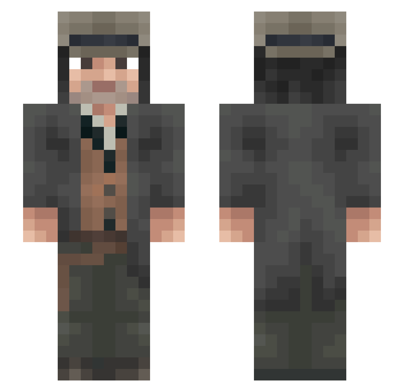 bajsmackamm Minecraft skin, front and back view