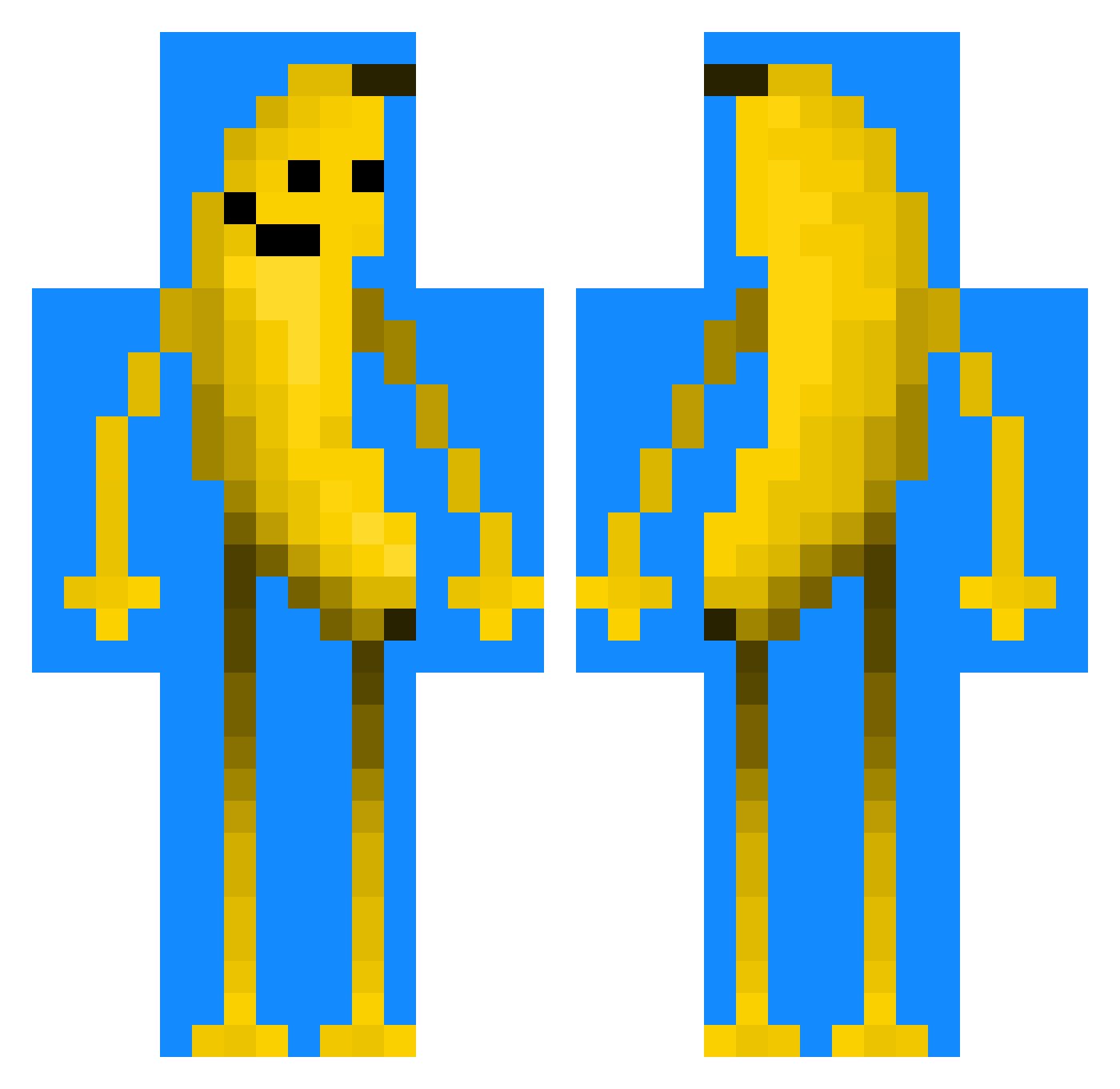 ra690 Minecraft skin, front and back view
