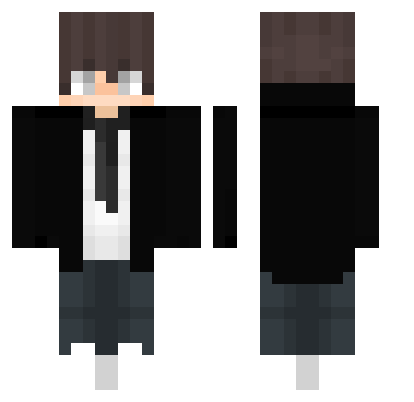 xun477 Minecraft skin, front and back view