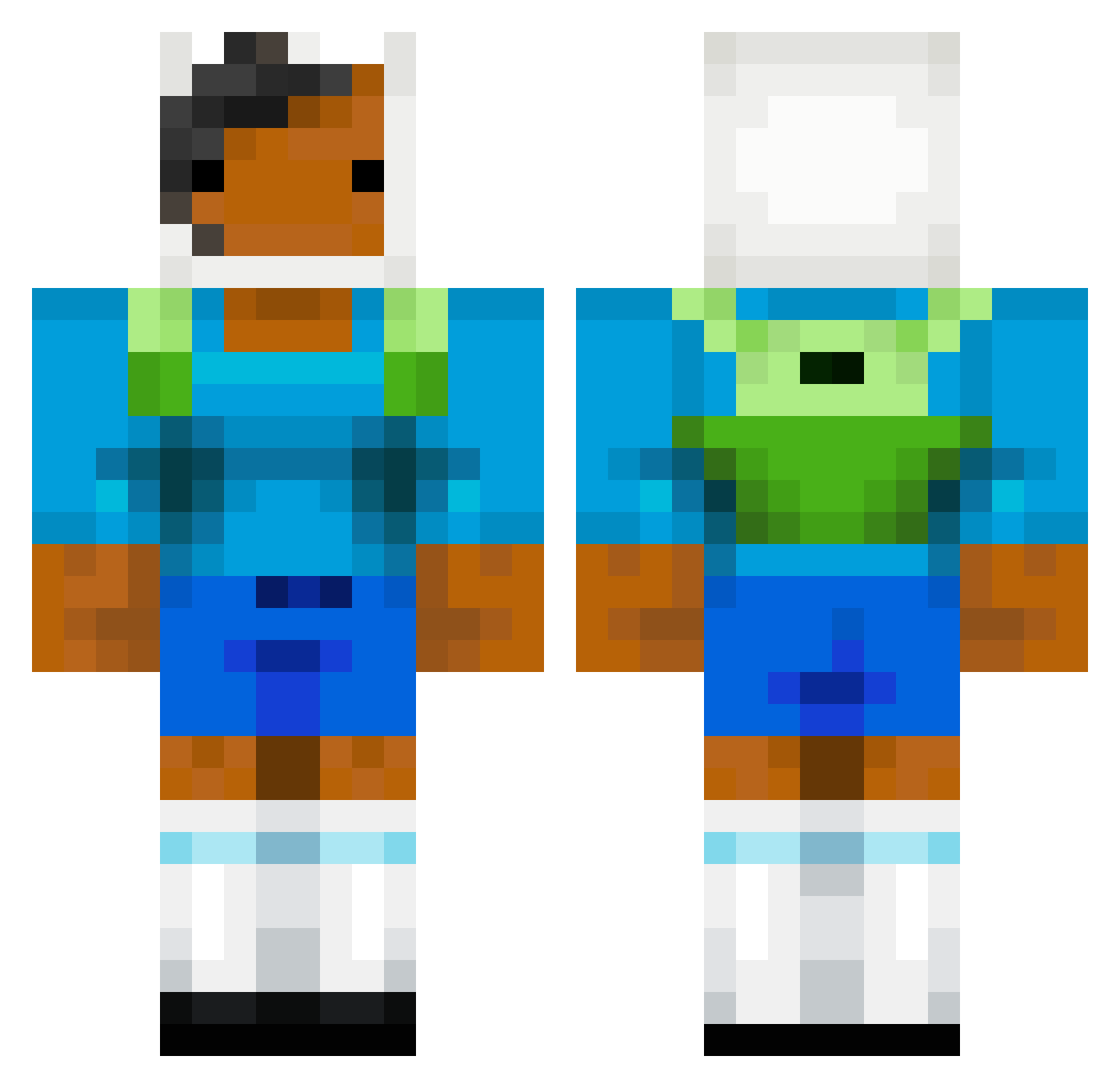 heyitsj0sie Minecraft skin, front and back view