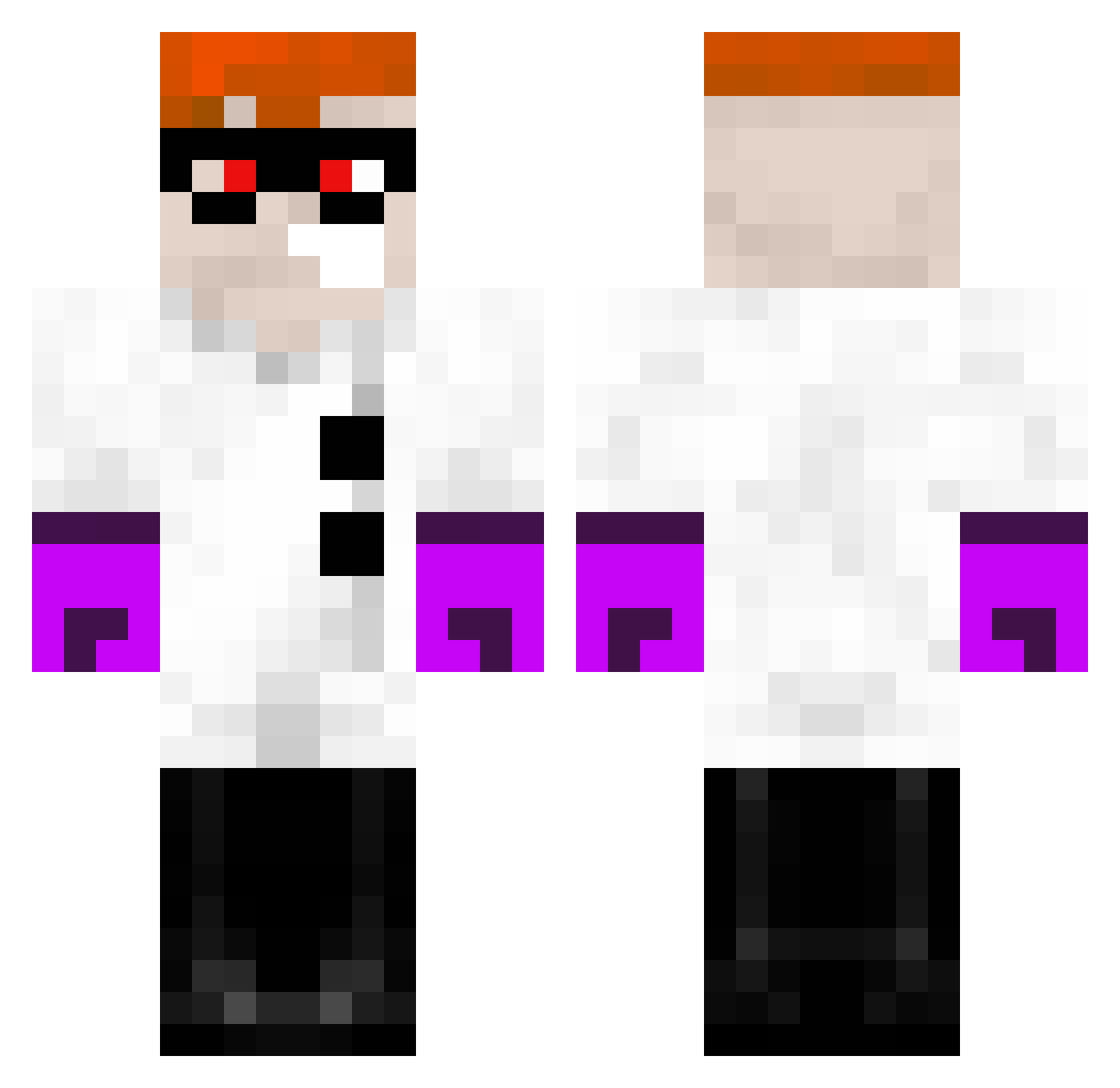 Dexiu_ Minecraft skin, front and back view