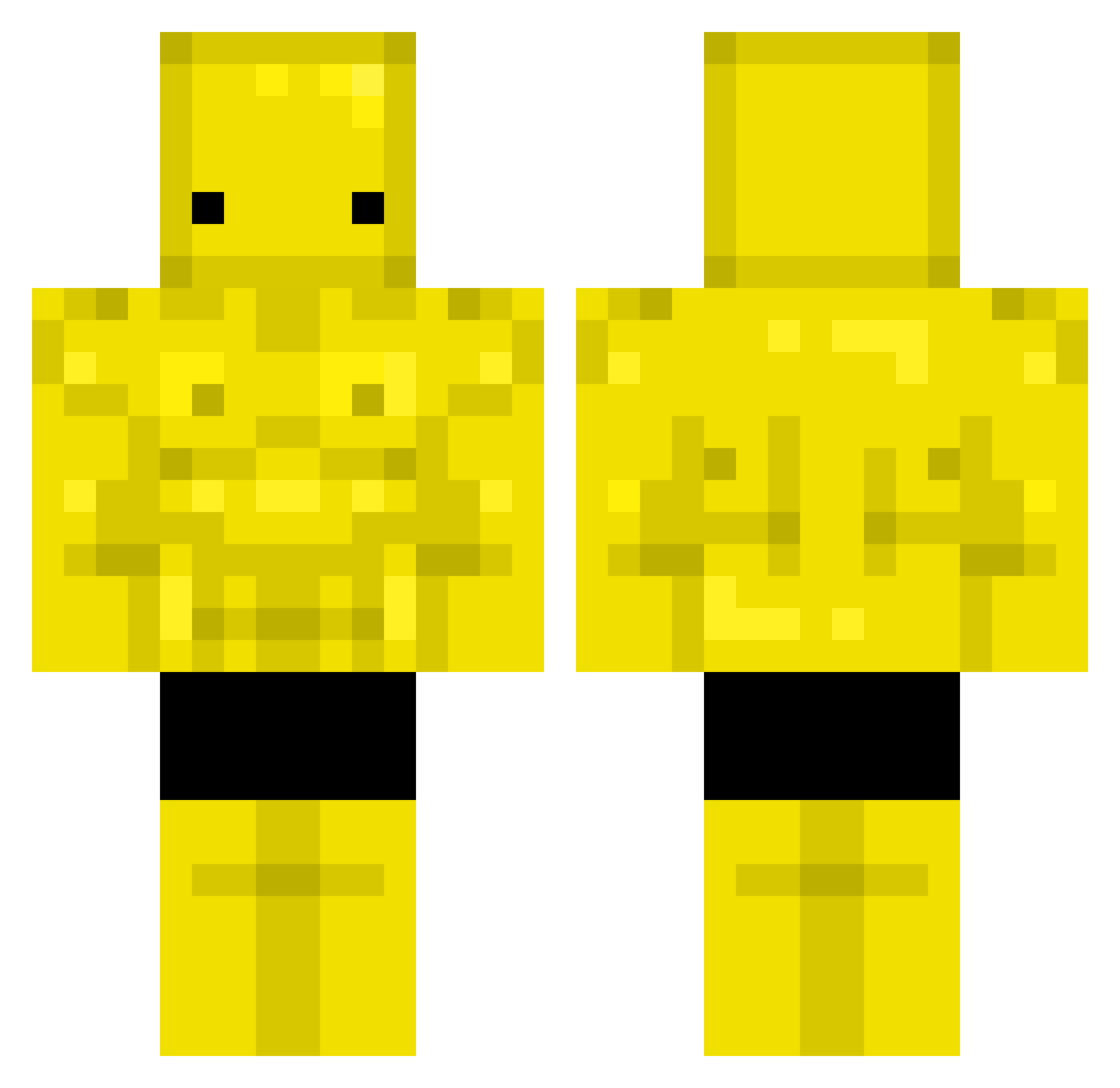 Macksemus Minecraft skin, front and back view
