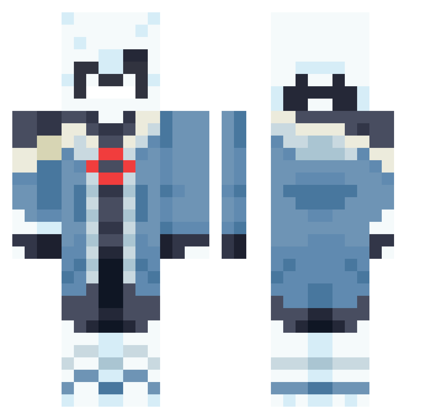 ThatJasther Minecraft skin, front and back view