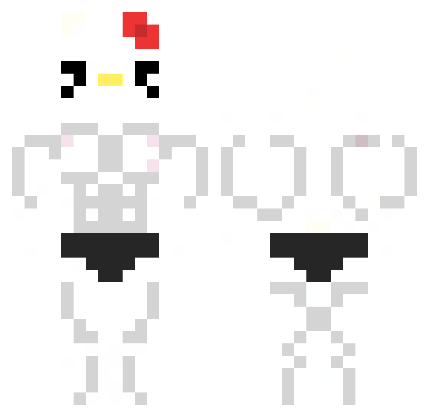 Quoskar Minecraft skin, front and back view