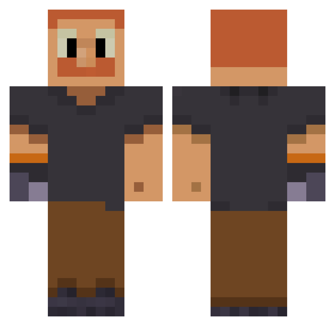 StarJaden0627 Minecraft skin, front and back view